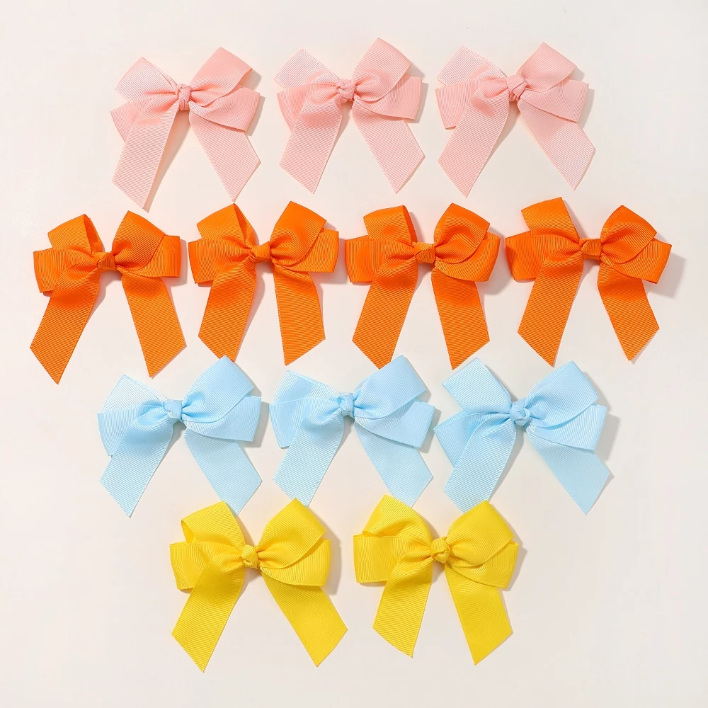 กิ๊บติดผม ประดับโบว์ ริบบิ้น 3.6 นิ้ว สีพื้น สําหรับเด็กผู้หญิง 1 ชิ้น
