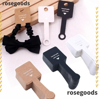 Rosegoods1 ป้ายแท็กบรรจุภัณฑ์ สําหรับใส่เครื่องประดับ สร้อยคอ สร้อยข้อมือ 50 ชิ้น