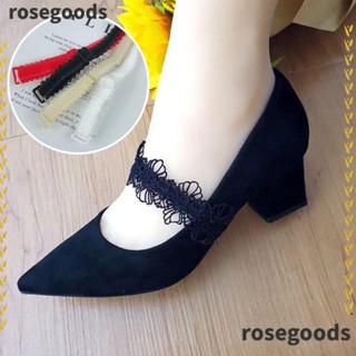 Rosegoods1 สายรัดข้อเท้า ยืดหยุ่น ป้องกันการลื่นไถล สําหรับผู้หญิง