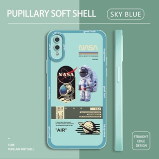 สําหรับ Samsung Galaxy A01 A11 M11 A31 A51 A71 เคสโทรศัพท์ซิลิโคน TPU แบบนิ่ม ลายการ์ตูนนักบินอวกาศ NASA กันกระแทก