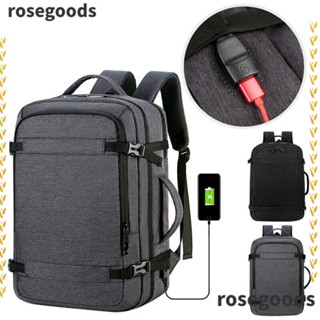 Rosegoods1 กระเป๋าเป้สะพายหลัง อเนกประสงค์ พอร์ต Usb กันขโมย สําหรับใส่โน้ตบุ๊ก คอมพิวเตอร์