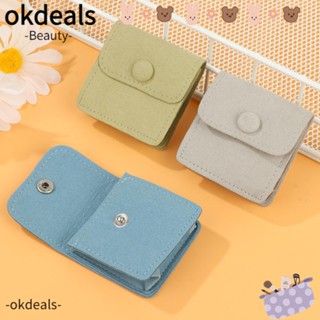 Okdeals ถุงบรรจุภัณฑ์ ผ้ากํามะหยี่ ป้องกันฝุ่น สองชั้น ละเอียดอ่อน สําหรับใส่เครื่องประดับ