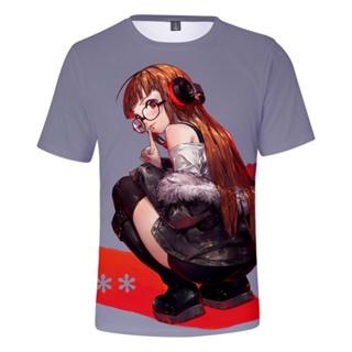 เสื้อยืด พิมพ์ลายกราฟฟิคเกม P5 Persona 5 สไตล์ญี่ปุ่น ฮาราจูกุ