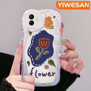 เคสโทรศัพท์มือถือแบบนิ่ม ใส ลายดอกกุหลาบ สีครีม หลากสี สําหรับ Samsung A04 A04E M04 F04