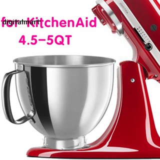 Kitchenaid Classic&amp;Artisan Series 4.5QT/5QT ชามผสมอาหาร สเตนเลส 304 ปลอดภัย สําหรับเครื่องล้างจาน