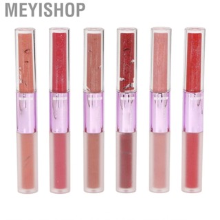 Meyishop Lipstick Set  6PCS No Fading Long Retention Double Head  for Daily or Party Makeup