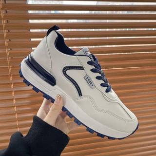HWSHOES 🌸👟 รองเท้าสปริง นักเรียนเด็ก สีขาวน้อยอเนกประสงค์ ผ้าใบ