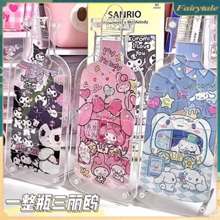 ❀ Sanrio จิ๊กซอว์อะคริลิก Kuromi Cinnamoroll Melody ขวดจิ๊กซอว์ DIY ของเล่นประกอบห้องเดสก์ท็อปตกแต่งของขวัญสำหรับเด็ก