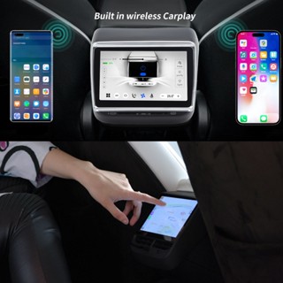 Fitness Life 7.2in แผงแสดงผลที่นั่งด้านหลังสำหรับ Android 11.0 HD Touch Screen IPS เครื่องเล่นมัลติมีเดียสำหรับ Tesla รุ่น 3 Y