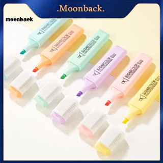 &lt;moonback&gt; ไฮไลท์เตอร์ แบบแห้งเร็ว สีแคนดี้ สําหรับนักเรียน และสํานักงาน 6 ชิ้น ต่อชุด