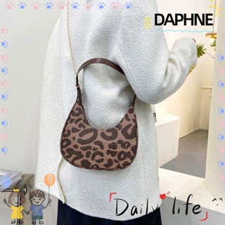 Daphne กระเป๋าถือ กระเป๋าสะพายไหล่ สะพายข้าง หนัง PU พิมพ์ลายเสือดาว นํากลับมาใช้ใหม่ได้ สําหรับผู้หญิง