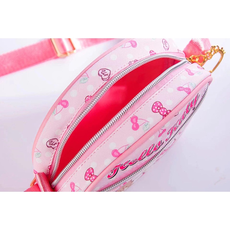 Kawaii Sanrio Hello Kitty Cinnamoroll ใหม่ กระเป๋าสะพายไหล่ กระเป๋าสตางค์ลําลอง ลายการ์ตูน Kuromi สําหรับเด็ก - รูปที่ 5