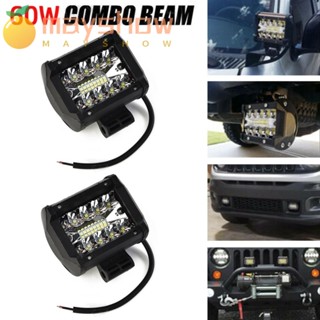 Mayshow 2 ชิ้น LED ไฟทํางาน SUV Pods 60W LED แถบไฟ