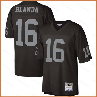 Fb 1967 NFL เสื้อยืดลําลอง แขนสั้น พิมพ์ลาย Las Vegas Raiders Jersey George Blanda Retired Football พลัสไซซ์