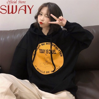 SWAY  เสื้อผ้าผู้ญิง แขนยาว เสื้อฮู้ด คลุมหญิง สไตล์เกาหลี แฟชั่น  High quality สไตล์เกาหลี Unique สวย A98J1M8 36Z230909