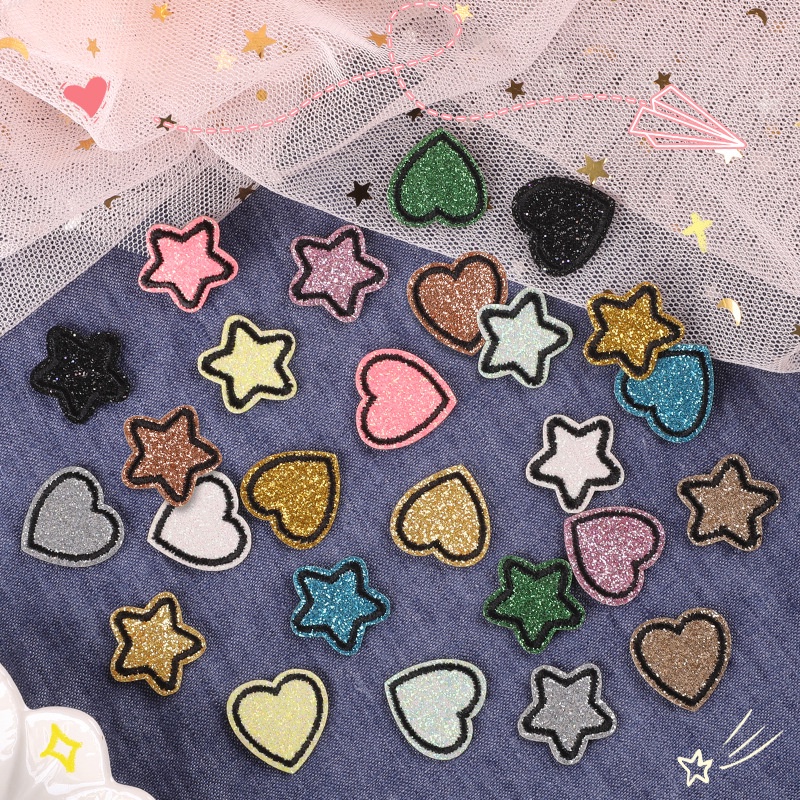 Pro Patch Store Love Pentagram Series DIY Self-Adhesive ผ้าสติกเกอร์ DIY เย็บปักถักร้อยแพทช์สําหรับสติกเกอร์เย็บปักถักร้อยแพทช์สําหรับเสื้อผ้าป้ายสติกเกอร์