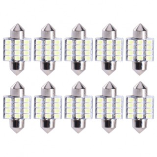 ⚡NEW 8⚡10x High Power White LED Bulbs 31mm Festoon 12-SMD Car interior Dome Map Lights