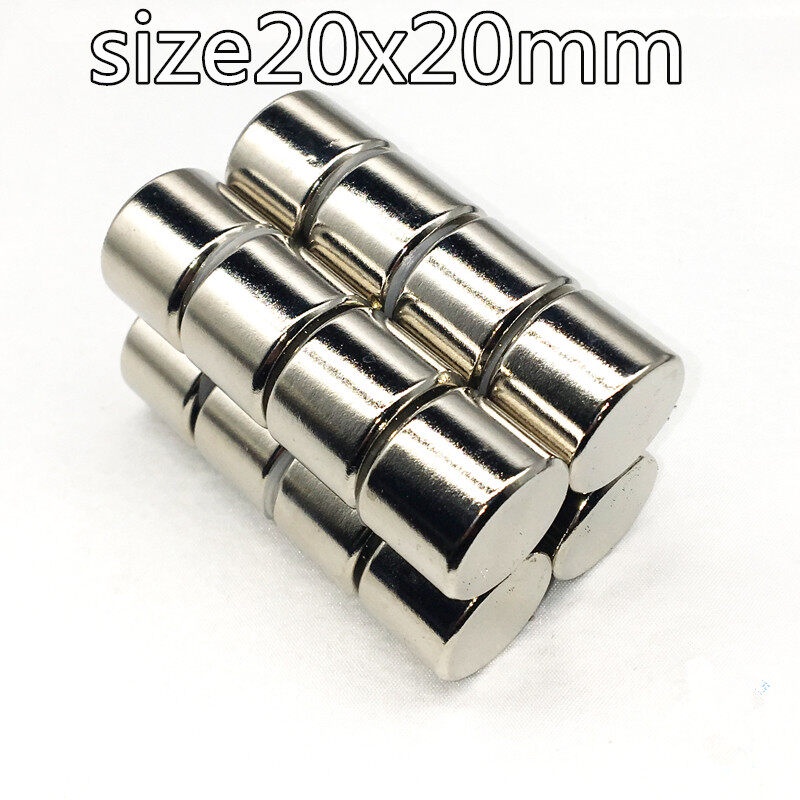 1/5ชิ้น แม่เหล็กนีโอไดเมียม 20x20มิล Neodymium Magnet 20*20mm แม่เหล็กแรงสูง 20x20mm แม่เหล็ก ทรงกระบอก 20*20มิล - รูปที่ 2