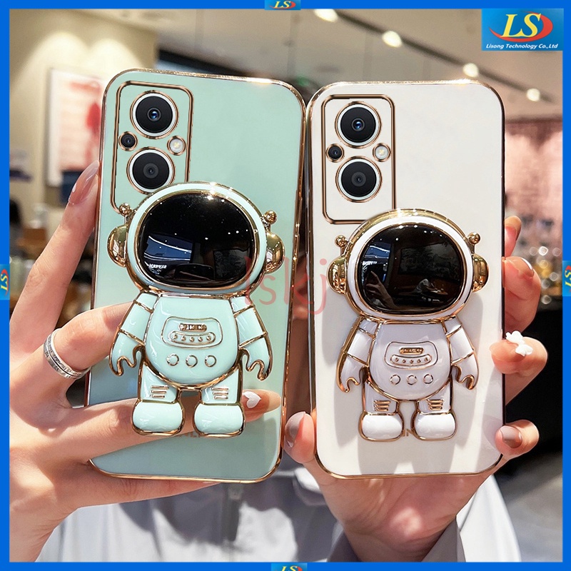 เคส OPPO Reno 8Z 5G เคส OPPO Reno 8T 5G เคส OPPO Reno 7Z 5G / Reno7 5G / Reno7 4G / Reno6 5G / เคส OPPO Reno 8 5G เคสโทรศัพท์มือถือ ลายนักบินอวกาศ Nasa พร้อมขาตั้ง สําหรับ TKRC
