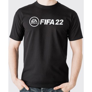 Fifa เสื้อยืดลําลอง ผ้าฝ้าย 100% แขนสั้น พิมพ์ลายฟุตบอล 22 PS4 PS5 Games Kylian Mbappe สีดํา พลัสไซซ์ XS-3XL ของขวัญวันเ