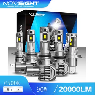 Novsight N62 หลอดไฟหน้ารถยนต์ LED 9005 9006 H4 H11 90W 20000LM 6500K 1:1 สว่างมาก รับประกัน 3 ปี