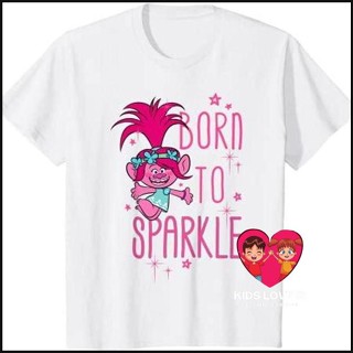 เสื้อยืด พิมพ์ลาย Trolls Born To Sparkle