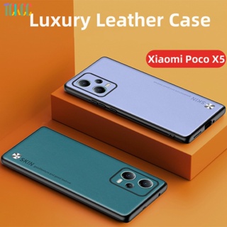 เคสโทรศัพท์มือถือหนัง PU แข็ง กันกระแทก ป้องกันกล้อง ด้านหลัง สําหรับ Xiaomi Poco X5 Pro X4 X3 GT X4 Pro M5S M4 Pro F4 C40