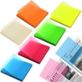 76*76 mm，สีโน้ตที่กันน้ำโปร่งใส/สติกเกอร์ที่สะดวก，50 ชิ้นต่อชุด