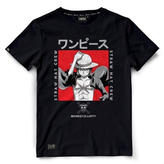 ●♈เสื้อยืดอนิเมะ One Piece มีสีขาวและสีดำ