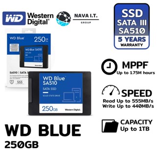 COINSคืน15%⚡FB9JMZV6⚡ WD BLUE SA510 250GB SSD 2.5" SATA III (WDS250G3B0A) ประกันศูนย์ 5ปี