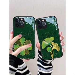 Dmy เคสโทรศัพท์มือถือกระจกนิรภัย ลายโชคดี สําหรับ iphone 13 14 pro max 11 12 mini 13 pro X XR XS max 8 plus 6 6s plus 7