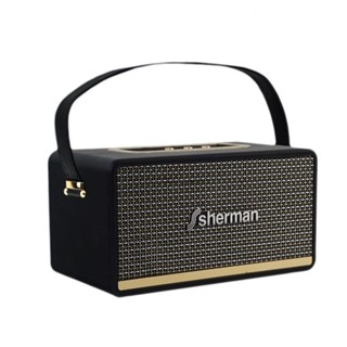 Sherman รุ่น SB-33B2B PLUS (BT) PLUS ลำโพงบลูทูธ retro speaker สไตล์คลาสสิค 40 วัตต์ แบตเตอรี่ในตัว 2000 mAh ดอกลำโพง...