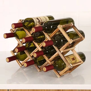 ที่วางขวดไวน์ ชั้นเก็บไวน์ Red wine storage rack ที่วางโชว์สินค้าชั้นวางไวน์ ที่วางไวน์ ชั้นเก็บขวดไวน์ 10ช่อง