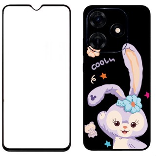 Tecno Spark 10 10C เคสกันกระแทก TPU การ์ตูน ซิลิโคน ป้องกัน เคสโทรศัพท์ ด้านหลัง พร้อมฟิล์มกระจกนิรภัย