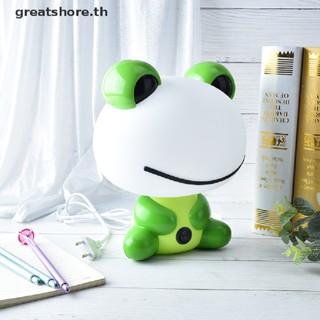 Greatshore โคมไฟ led รูปการ์ตูนสัตว์ กบ ประหยัดพลังงาน ชาร์จ usb สําหรับตกแต่งห้องนอน