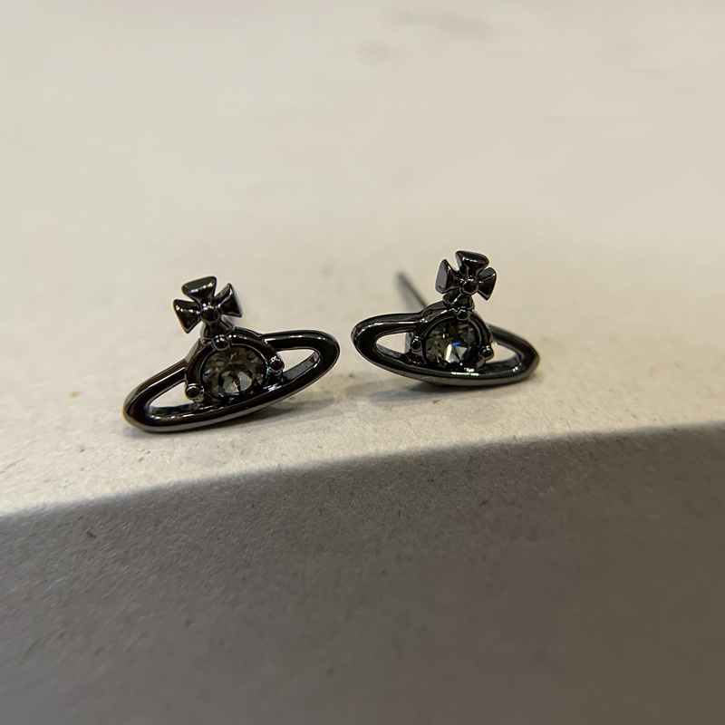 Vivienne WESTWOOD ต่างหูเพชร รูปดาวเสาร์ -1: 1 สําหรับผู้ชาย ผู้หญิง - รูปที่ 6