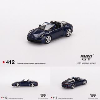 โมเดลรถยนต์ โลหะผสมเมทัลลิก MINI GT 1:64 911 Targa 4S ของเล่นสะสม 412