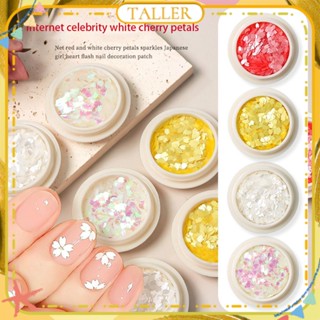 ✧ Ready Stcok Charzieg สีเพ้นท์เล็บ Cherry Blossom Sequins Gold Foil Petal Glitter Nail Accessories สติ๊กเกอร์ติดเล็บสำหรับร้านทำเล็บ4สไตล์สูงกว่า