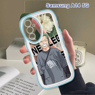 เคสโทรศัพท์มือถือ แบบนิ่ม ลายการ์ตูนลูฟี่ กันกระแทก ป้องกันกล้อง สําหรับ Samsung Galaxy A14 A24 A34 A54 5G