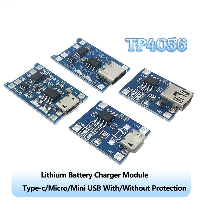 บอร์ดโมดูลชาร์จ Mini USB Type-C 5V 1A 18650 TP4056 พร้อมฟังก์ชั่นคู่ 1A ลิเธียมไอออน
