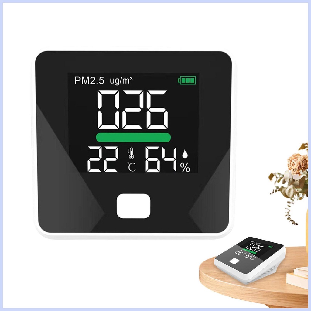 เครื่องวัดฝุ่น PM2.5，เครื่องวัดอุณหภูมิดิจิทัลในร่ม อเนกประสงค์ คาร์บอนไดออกไซด์ PM2.5เครื่องตรวจจับ