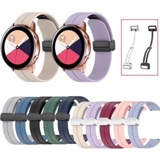 สายนาฬิกาข้อมือซิลิโคน 20 มม. สีแคนดี้ สําหรับ Samsung Galaxy Watch Active 2 40 มม. 44 มม. Watch 4 5 watch5 pro watch4 classic 42 มม. 46 มม.