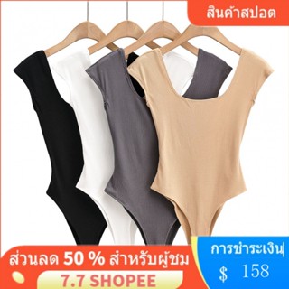 ♡︎ พร้อมส่ง ♡︎ เสื้อน่ารัก ♡︎ 9.9 shopee crop tops พร้อม ส่ง ❤“พร้อมส่ง”❤ [***] ชุดจั๊มสูท ผ้ายืด สายคล้องคอ 07AW