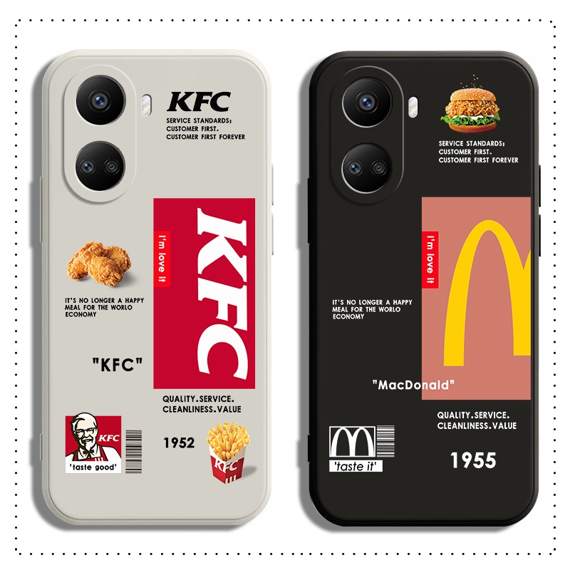 เคส Huawei Nova 8I 11 11I Y70 Y61 7I 7SE 5T 3I 9SE 10SE 10 PRO โทรศัพท์มือถือแบบนิ่ม ลาย MacDonald KFC สีดํา ขาว สําหรับ