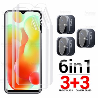 6in1 ฟิล์มไฮโดรเจลนิ่ม กันรอยหน้าจอกล้อง สําหรับ Xiaomi Redmi 12C Radmi Readmi 12C 12 C C12 4G Redmi12C