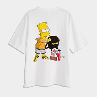 Oversized T Shirt Korean Loose Plus Size Tshirt Bart Simpson Graphic Tees Half Sleeves  for men_02