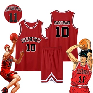 เสื้อกีฬาบาสเก็ตบอล คอสเพลย์ การ์ตูนอนิเมะ Sakuragi Hanamichi Slam Dunk Jersey Shohoku