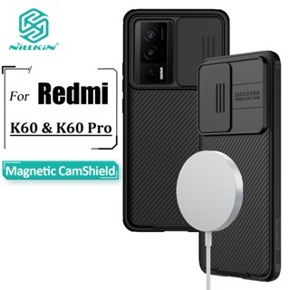 Nillkin CamShield Pro เคสโทรศัพท์ แม่เหล็ก สําหรับ Xiaomi Redmi K60 Pro / K60 เคสกล้อง เลื่อน ป้องกัน ฮาร์ดพีซี + TPU กันกระแทก ฝาหลัง