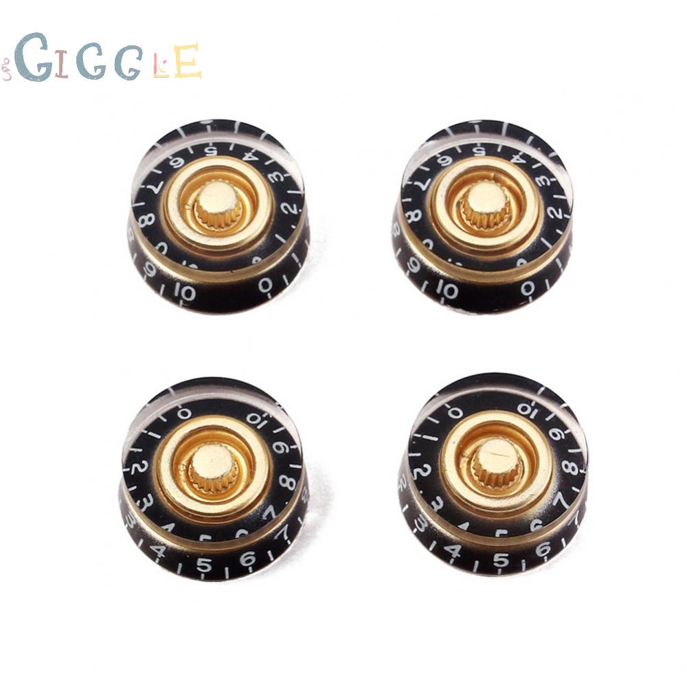 2023 Guitar Knobs Volume 4PCS Accessories Black Gold Knob LP Guitars Music Plastic