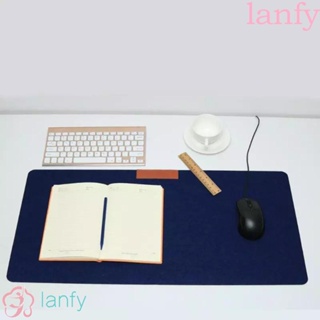 Lanfy แผ่นรองเมาส์ผ้าขนสัตว์กันลื่นขนาดใหญ่สไตล์โมเดิร์นสําหรับเล่นเกม 60X30 ซม.